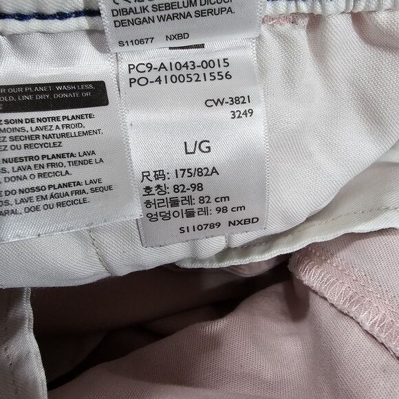 Levis MENS SZ L XX Chino EZ Shorts Pink Stretch Drawstring Casual Preppy Chino - Picture 10 of 12